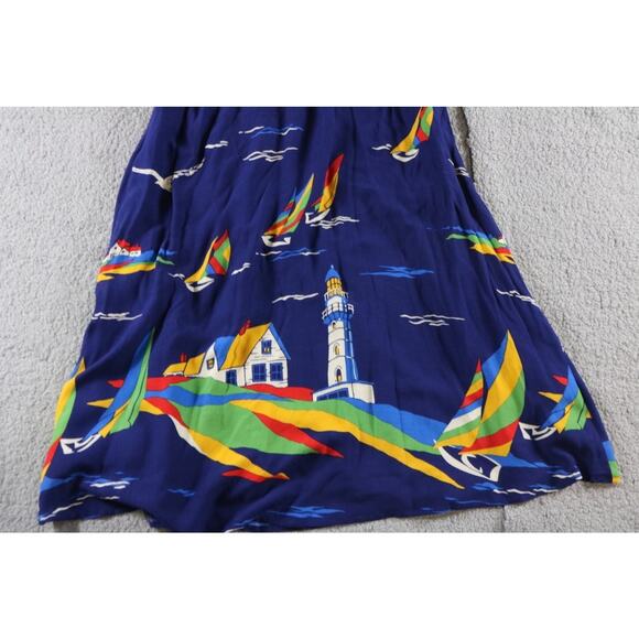 Conversations Anthropologie Dress 4 Colloquial Nautical Lighthouse No Belt - Picture 7 of 10
